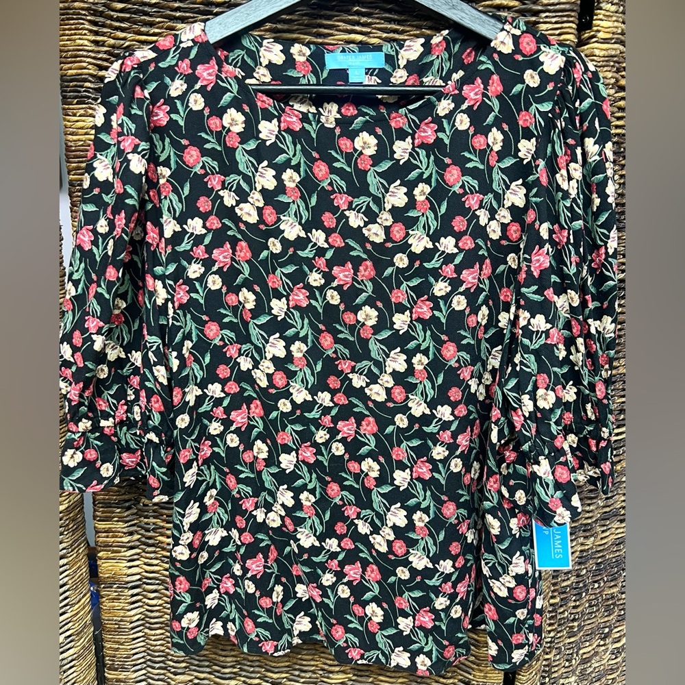 Draper James RSVP- Size: Large, Black w/Flowers, New with tags